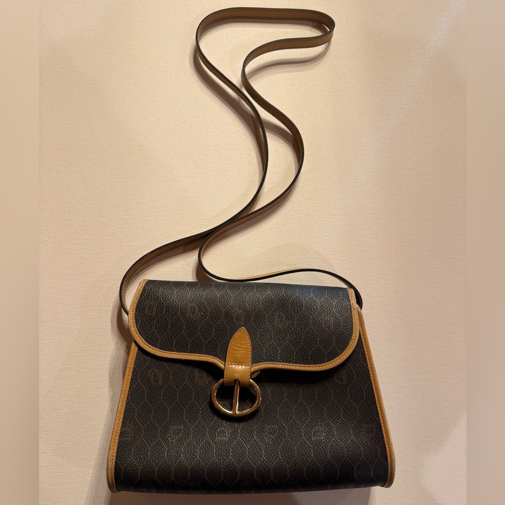 Christian Dior Vintage Crossbody Bag with Honey comb
Print (Leather)